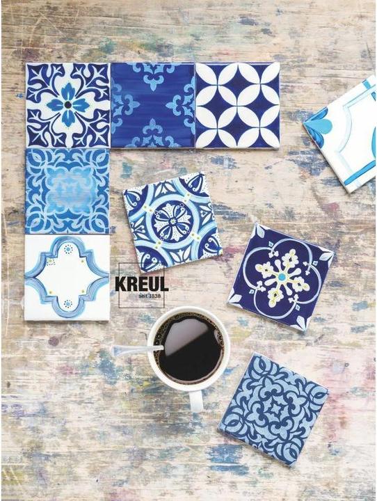 Produktbild Kreul Glass & Porcelain Classic Set (Grün, Schwarz, Cognac, Royalblau, Karminrot, Kanariengelb, 120 ml)