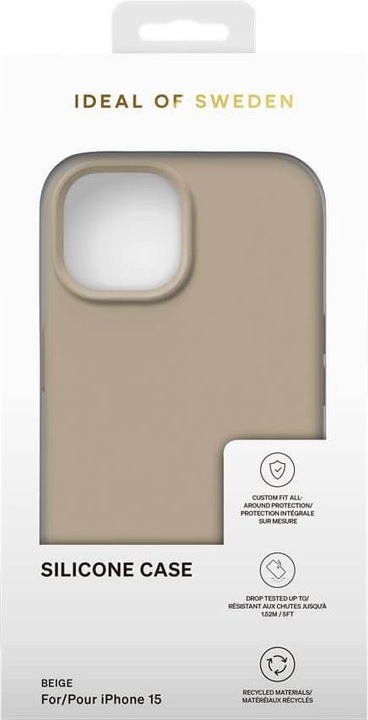 Image du produit iDeal Of Sweden Couverture silicone Designer Beige (Apple iPhone 15)