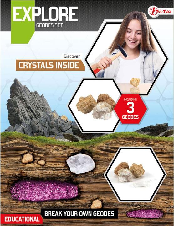 Actual product image Toi-Toys Geodes explore refract
