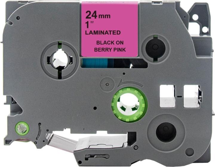 Actual product image Hermex Alternatives Etikettenband zu Brother TZe-MQP51 Beschriftungsband (2.40 cm, Black, Pink)