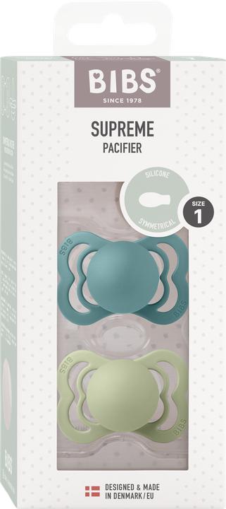 Immagine prodotto Bibs Supreme 2 PACK Silicone Symmetrical 0-6m Island Sea Sage (2 x, fino a 6 M.)