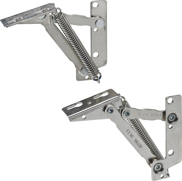 Hettich Liftbeschlag "Lift Junior" mit Feder, vernickelt - mit ffnungswinkel 75