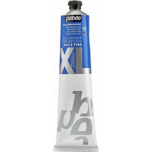 Pebeo, Künstlerfarbe + Bastelfarbe, XL Feine Ölfarben (Ceruleumblau, 200 ml)