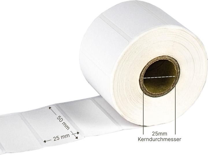 Image du produit Hermex Alternative Etikettenrolle zu Zebra 50mm x 25mm Universaletiketten (50 mm)