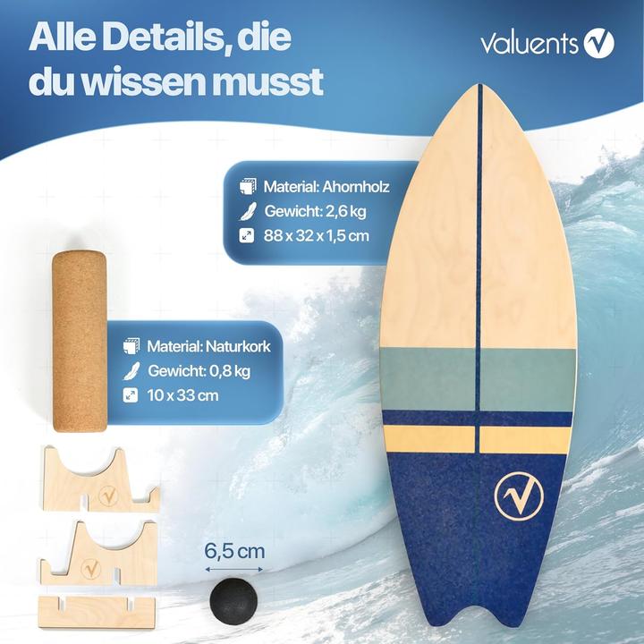 Image du produit Valuents Balance Board in Surfboard-Form