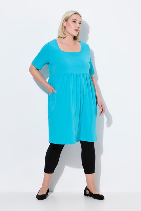 Produktbild Ulla Popken Kleid, A-Linie, Carree-Ausschnitt, Halbarm, Taschen (60)