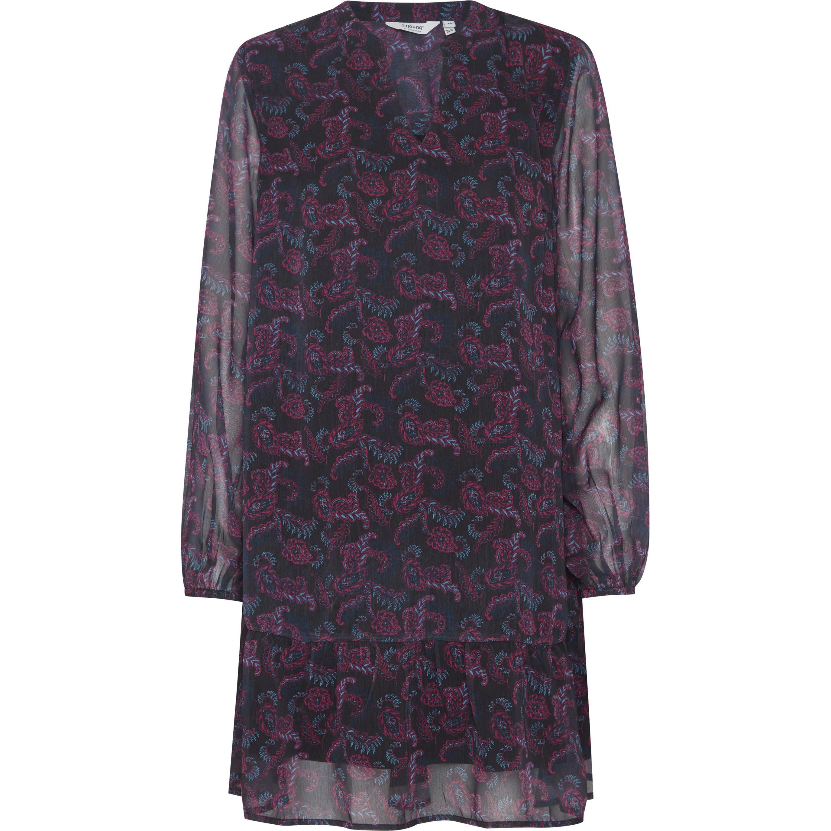 B.young, Damen, Kleider, kleid mit rundhalsausschnitt hima, Blau, (36)