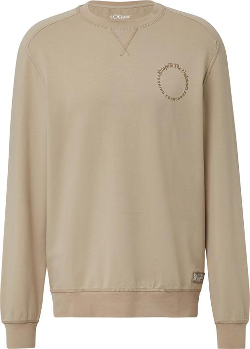 Produktbild s.Oliver Sweatshirt Leichtes Sweatshirt mit Rücken-Print und Rippbündchen (S)