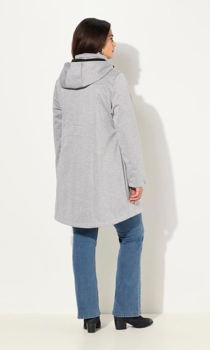 Produktbild Ulla Popken HYPRAR Softshelljacke, wasserabweisend, 2-Wege-Reissverschluss Kapuze (42, 44)