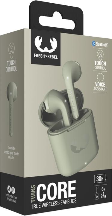 Productafbeelding Fresh'N Rebel n Rebel - Twins Core - Echte draadloze oordopjes - Gedroogd groen (Geen ruisonderdrukking, 6 h, Draadloze)