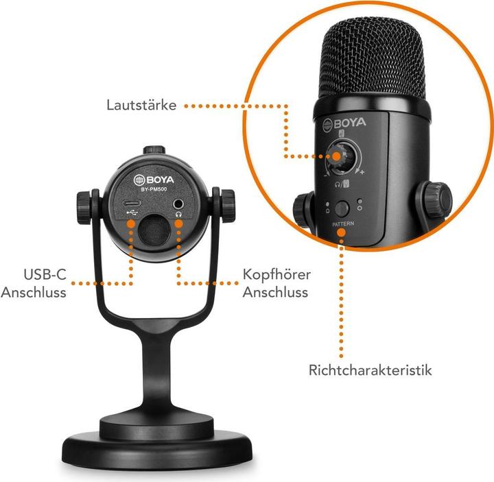 Produktbild Boya Walimex pro PM500 USB Tischmikrofon