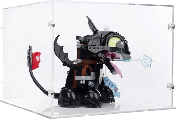 Actual product image iDisplayit Acrylic display for LEGO® 10375 How to Train Your Dragon - Toothless (With white floor)