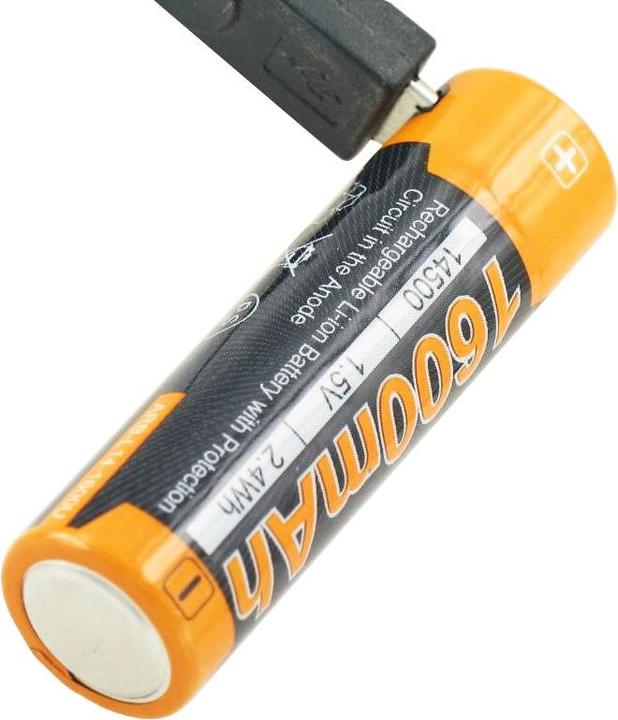 Image du produit AccuCell Akku Mignon AA LR6, mehrfach geschützt mit USB Ladekabel (1 pcs, AA, 1600 mAh)