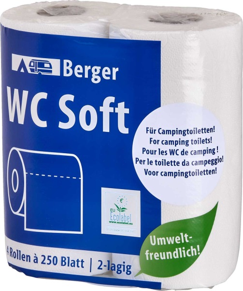 Produktbild Berger WC Soft4 Rollen Toilettenpapier (250 x)