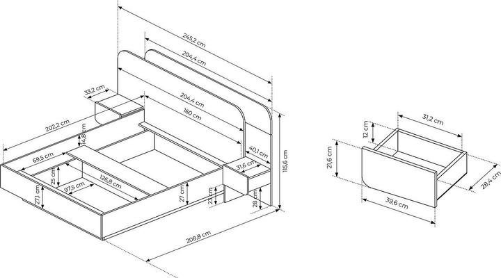 Image du produit Vente-unique Desado (160 x 200 cm)