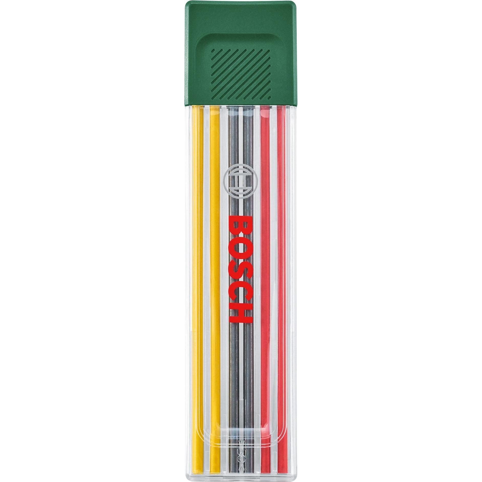 Bosch Professional, Ersatzpatrone, BOSCH Bleistiftminen, 1600A032UV, mehrfarbig 2,8 mm, 6 Stück (Marker Nachfülltusche)
