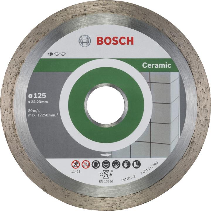 Actual product image Bosch Professional Zubehör Diamond saw blade Standard for Ceramic, 125 x 22.23 x 1.6 x 7 mm, 10-pack