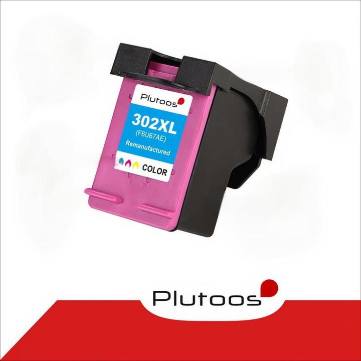 Actual product image Plutoos HP 302 XL Cartridge XXL compatible, Colour F6U67AE (Color)