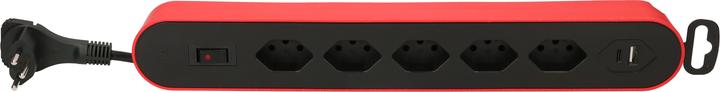 Image du produit Max Hauri Design Line avec interrupteur (5x, Type 13, USB-A, USB-C, 2.20 m)