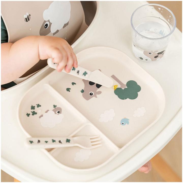 Produktbild Done by Deer Esslernbesteck 3-tlg. Besteck-Set Foodie - Tiny Farm -