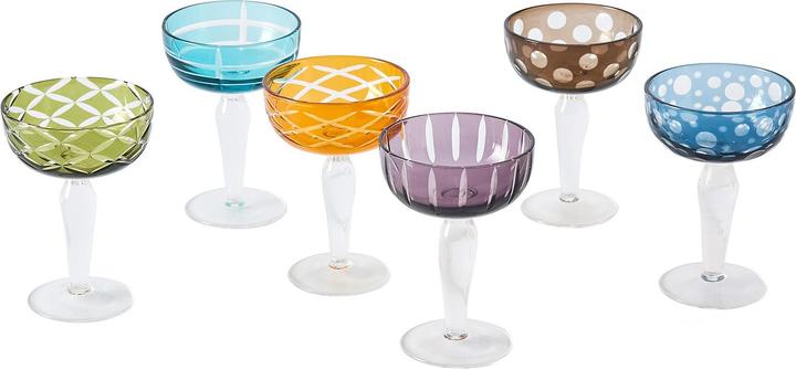 Pols Potten Coupe à Champagne Multicolore (18 cl, 6 Verres, Flûtes à champagne)