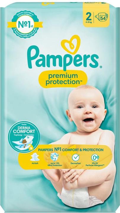 Pampers Premium Protection (Gr. 2, Tragepack, 54 Stück)