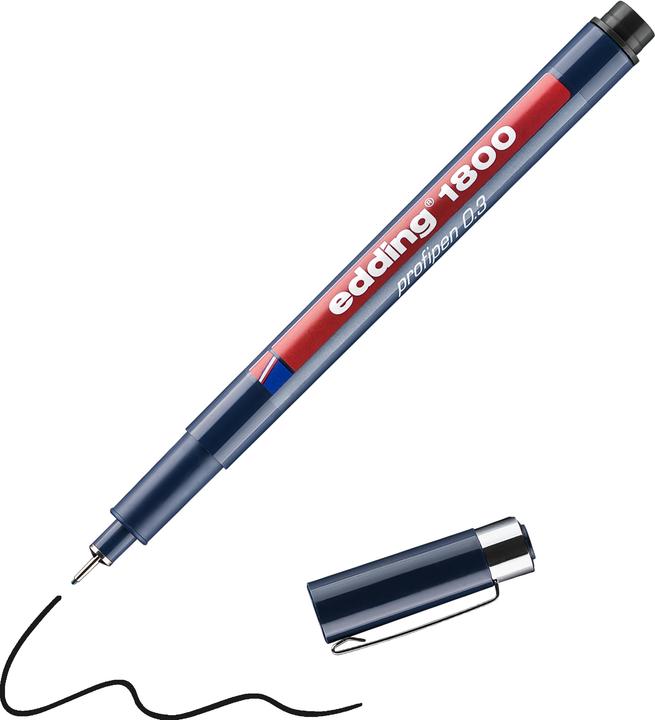 Produktbild Edding Faserzeichner Profipen 1800 (Schwarz, 1 x)
