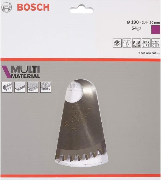 Immagine prodotto Bosch Professional Zubehör Lama circolare PRO Multi Material, 190 x 2,4 x 30 mm