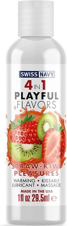 Actual product image Swiss Navy 4 in 1 Straw-Kiwi Pleasures 1 oz/30 ml (30 ml)