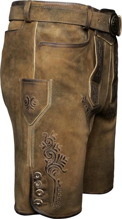 Produktbild Maddox Lederhose Rolli Zirbe Antik, kurz mit Gurt (56)