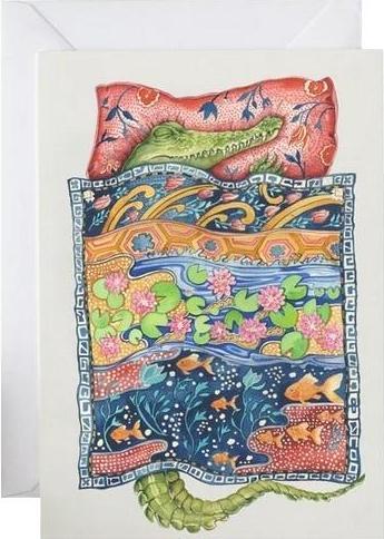 Actual product image DM Collection A170 B6-Karte + Umschlag „Schlafendes Krokodil“ (1 pcs.)