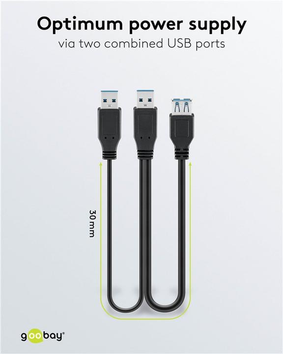 Immagine prodotto Goobay cavo USB / alimentazione (0.30 m, USB 3.0)