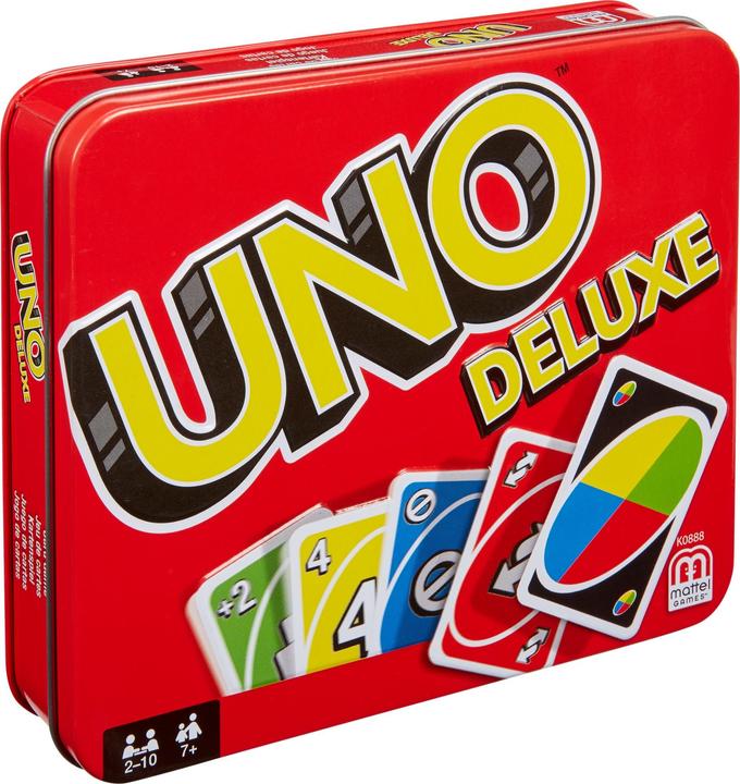 Image du produit Mattel Games Uno Deluxe - Jeu de Cartes Famille - 7 ans et + (Allemand, Français, Italien)