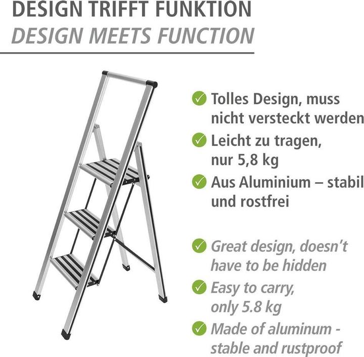 Produktbild Wenko Haushaltsleiter (Trittleiter, 44 cm)