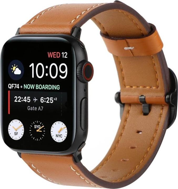 Produktbild Cover-Discount Apple Watch 44/45/46/49mm - Ersatzband Armband Leder (Leder)