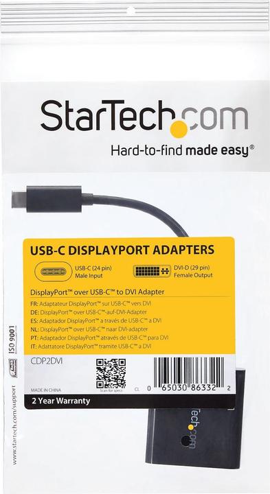 Immagine prodotto StarTech Adattatore Da USB-C A Dvi (DVI, 18.70 cm)