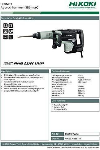 Image du produit Hikoki Marteau de coupe H60MEY (Fonctionnement sur secteur)