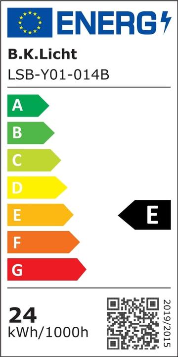 Energie-Label B.K.Licht LED Deckenleuchte mit Backlighteffekt, schwarz, 1xLED/24W (3000 lm)