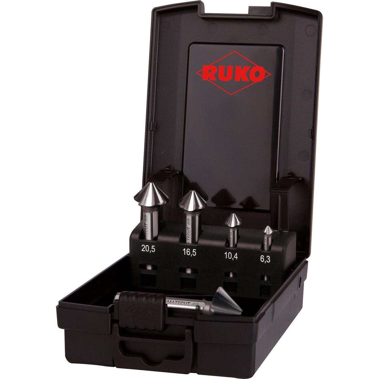 Ruko, Bohrereinsatz, 5-teiliges Senkerset HSS 4S 6,3-25mm (25 mm, 20.5 mm, 6.3 mm, 10.4 mm, 16.5 mm)