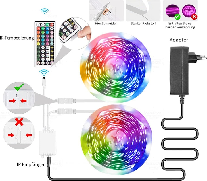 Produktbild Lumina Swiss LED Streifen Set Smart (RGB, 3000 cm, Indoor)