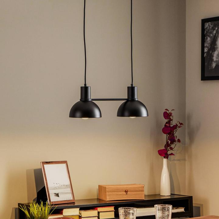 Actual product image Lucande Mostrid 2 pendant light Black (E27)