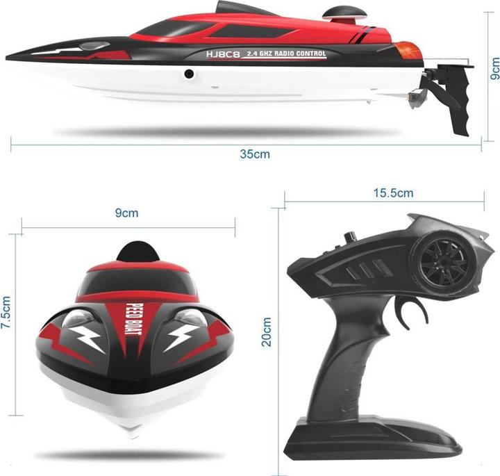 Actual product image VR Shinecon Remote-controlled boat 2.4Ghz 25Km/h - SpeedBoat