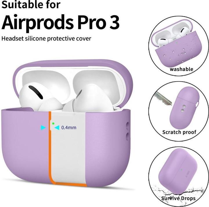 Produktbild Tech-Protect Silikon Apple Airpods Pro 3 Lavendel (Kopfhörer Hülle)