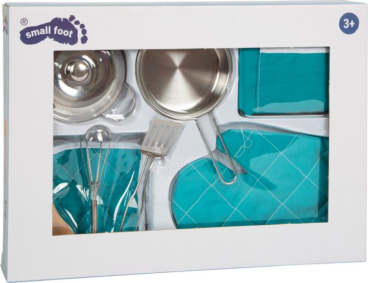 Actual product image small foot Cooking set with apron