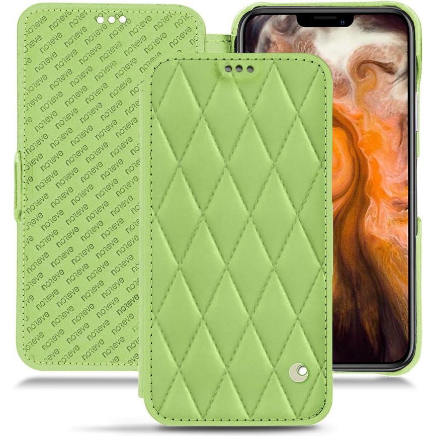 Noreve Lederschutzhülle horizontal (Apple iPhone 11 Pro Max), Smartphone Hülle, Grün