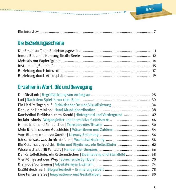 Nährwerte und Zutaten Praxisbuch Erzählschiene. Zum kreativen Erzählen, Spielen und Gestalten (Deutsch, Gabi Scherzer, 2018)