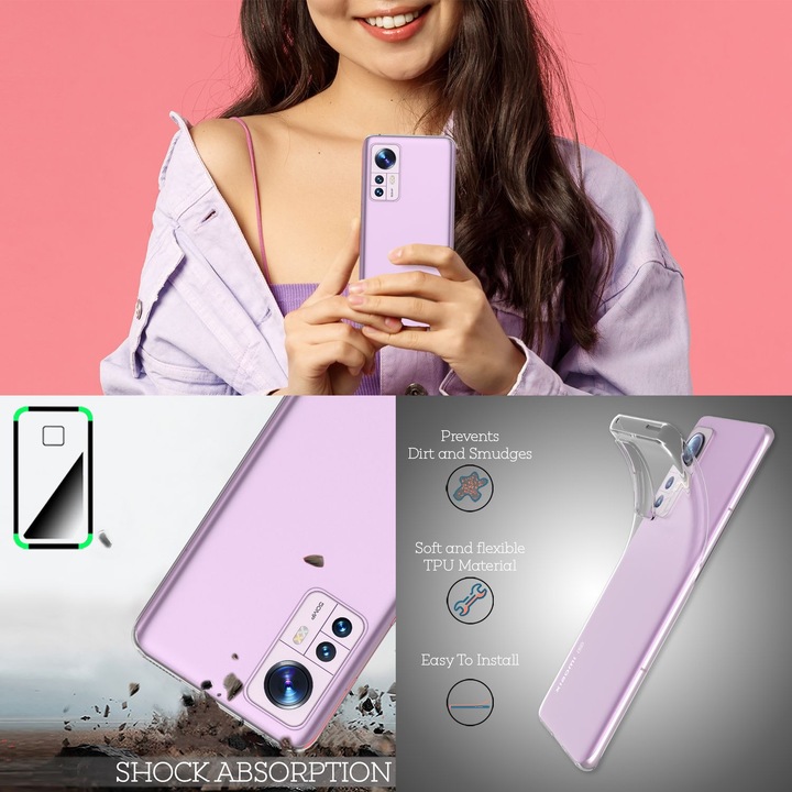 Produktbild Nalia Klare Transparente Silikon Hülle (Xiaomi 12)