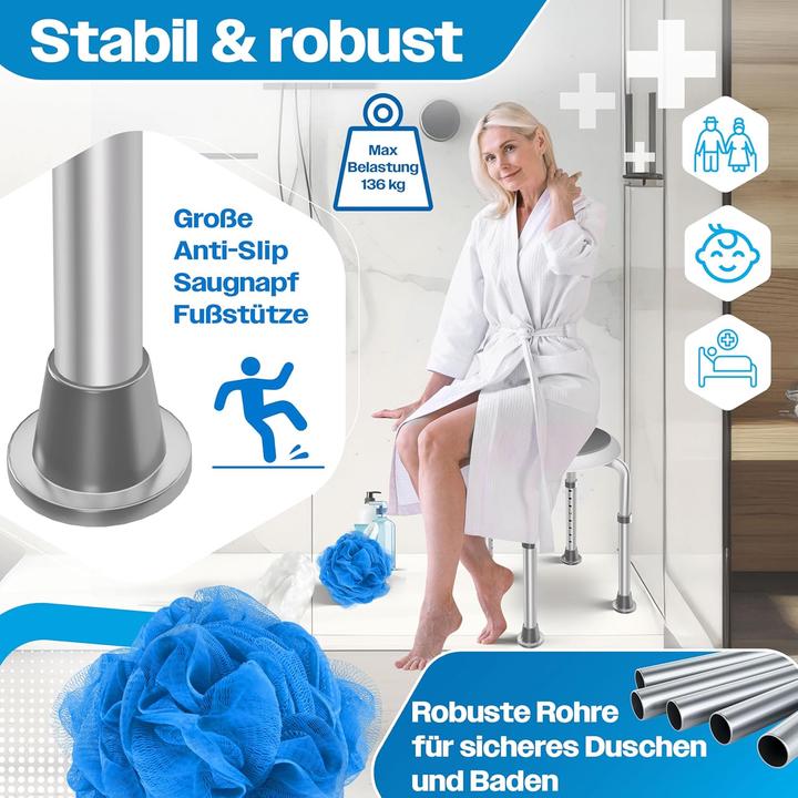 Produktbild Kesser Duschhocker höhenverstellbar (136 kg)