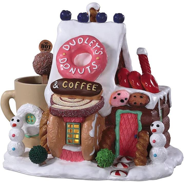 Lemax, Decorazioni per albero di Natale, Dudleys Donut Shop con Adattatore