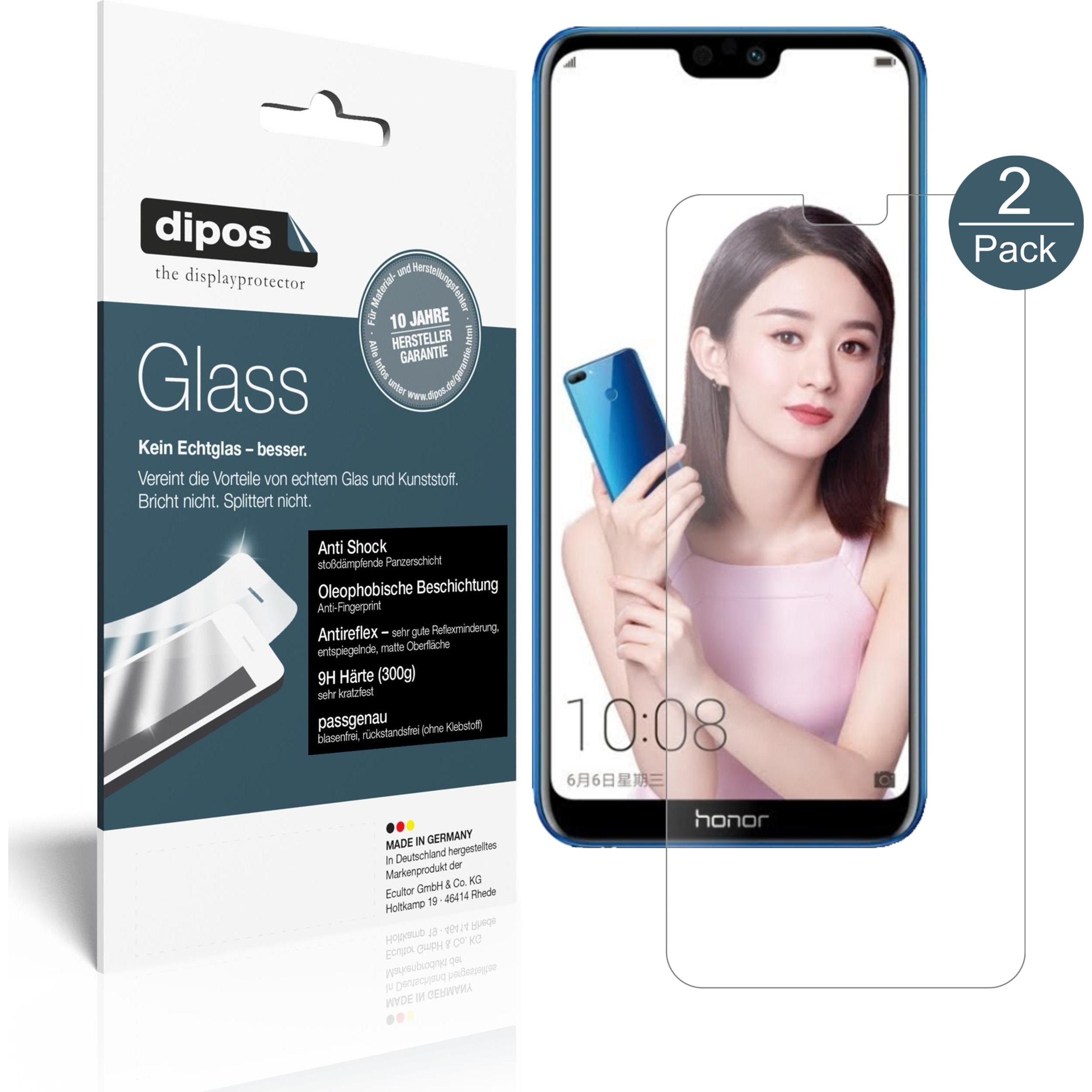 Dipos Displayschutz Anti-Shock (2 Stück, Honor 9i), Smartphone Schutzfolie, Transparent